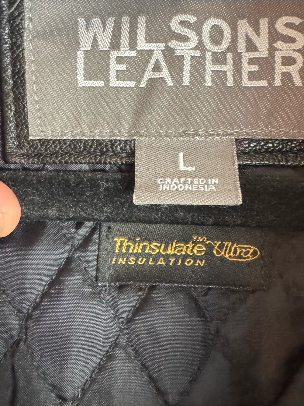 Wilsons Leather Black Men's Leather Jacket Size Large - Picture 12 of 16